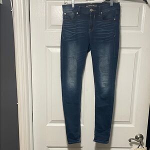 Express Women's Dark Blue Skinny Jeans